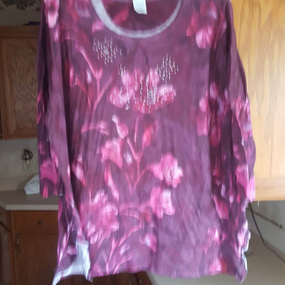 TIME AND TRU WOMENS TOP SHIRT BLOUSE SIZE XXL/2XG